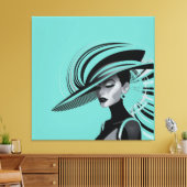 POSH CHIC COLLECTION #1 (AQUAMARIN) LEINWANDDRUCK (Insitu (Wohnzimmer))