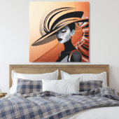 POSH CHIC COLLECTION #1 (BROWN) LEINWANDDRUCK (Insitu (Schlafzimmer))