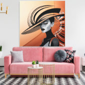 POSH CHIC COLLECTION #1 (BROWN) LEINWANDDRUCK (Insitu (Wohnzimmer))