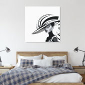 POSH CHIC COLLECTION #1 (WEISS) POSTER LEINWANDDRUCK (Insitu (Schlafzimmer))
