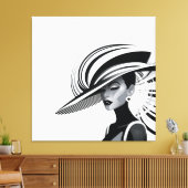 POSH CHIC COLLECTION #1 (WEISS) POSTER LEINWANDDRUCK (Insitu (Wohnzimmer))