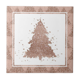 Posh Christmas Tree Glam Rose Gold Luxury Fliese