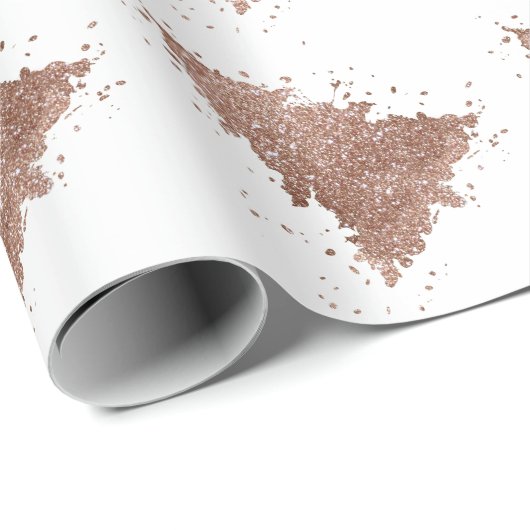 Posh Christmas Tree | Glam Rose Gold Luxury Geschenkpapier (Rolleneckpunkt)