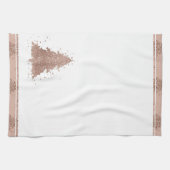 Posh Christmas Tree | Glam Rose Gold Luxury Geschirrtuch (Horizontal)
