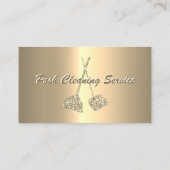 Posh Cleaning Service Metallic 14k Gold Template Visitenkarte (Rückseite)
