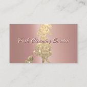 Posh Clearing Service Metallische Rose Goldvorlage Visitenkarte (Rückseite)