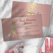 Posh Clearing Service Metallische Rose Goldvorlage Visitenkarte