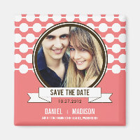 Posh Couple speichert das Date Magnet - Rosa