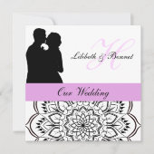 Posh Couple Wedding Einladung (Vorderseite)