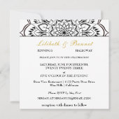Posh Couple Wedding Einladung (Rückseite)