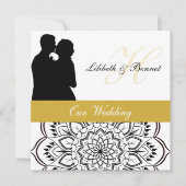 Posh Couple Wedding Einladung (Vorderseite)