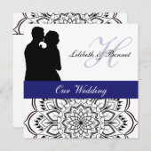 Posh Couple Wedding Einladung (Vorne/Hinten)