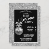 Posh Decorative Silver Christmas Einladung (Vorne/Hinten)