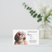 Posh Dog Grooming Termin Erinnerung Card Visitenkarte (Stehend Vorderseite)