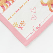 Posh Doodle Dog Liebe Fleece Blanket (Ecke)