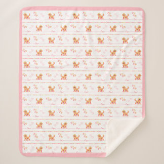 Posh Doodle Dog Liebe Sherpa Blanket Sherpadecke