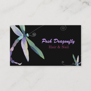 Posh Dragonfly Hair Salon Stellenkarte Terminkarte