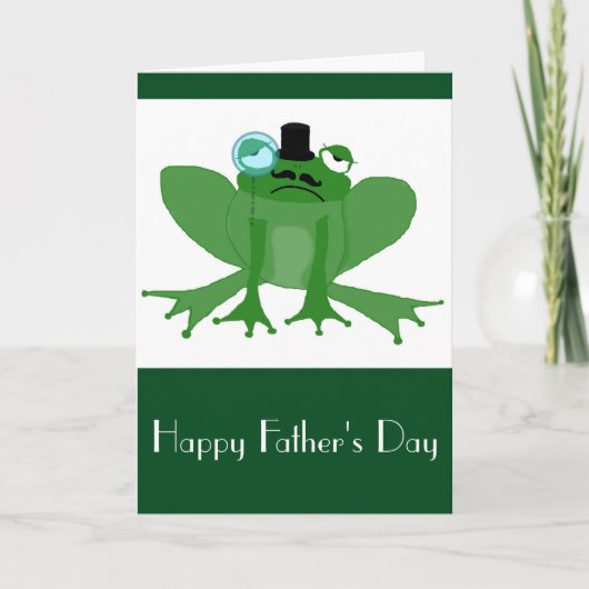 Posh Frog Father's Day Card Karte (Vorderseite)