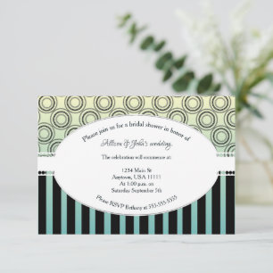 Posh Gelb und Aquamarines Brautparty Einladung