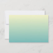 Posh Gelb und Aquamarines Brautparty Einladung (Rückseite)