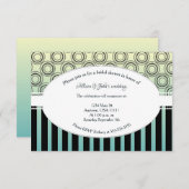 Posh Gelb und Aquamarines Brautparty Einladung (Vorne/Hinten)