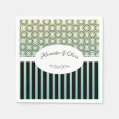 Posh Gelb und Aquamarines Brautparty Napkins Serviette (Vorderseite)