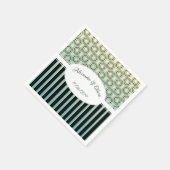 Posh Gelb und Aquamarines Brautparty Napkins Serviette (Ecke)