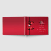 Posh Gem Bow & Ribbon 40 Jahre Hochzeit Gästebuch (Voll)