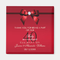 Posh Gem Bow & Ribbon 40 Jahre Hochzeit