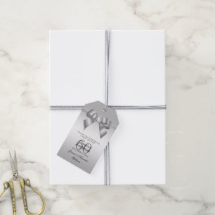Posh Gem Bow & Ribbon 60. Hochzeitstag Geschenkanhänger