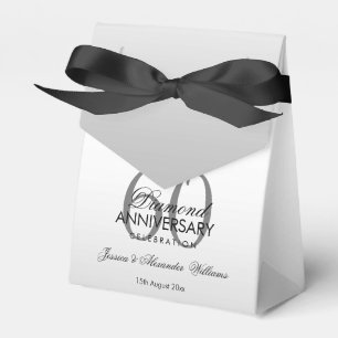 Posh Gem Bow & Ribbon 60. Hochzeitstag Geschenkschachtel