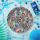 Posh Glam Opal Leopard Print Paper Plates Pappteller (Party)