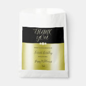 Posh Gold & Black Elegant Diamonds 40. Geburtstag Geschenktütchen (Vorderseite)