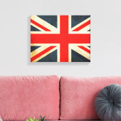 Posh Grunge Union Jack Wrapped Canvas Print Leinwanddruck (Insitu (Wohnzimmer))