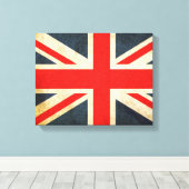 Posh Grunge Union Jack Wrapped Canvas Print Leinwanddruck (Insitu (Holzboden))