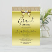 Posh Jewel Bow Grand Opening Einladung (Stehend Vorderseite)