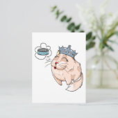 Posh Kitty Dreaming of Caviar Postkarte (Stehend Vorderseite)