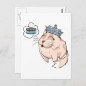 Posh Kitty Dreaming of Caviar Postkarte (Vorne/Hinten)