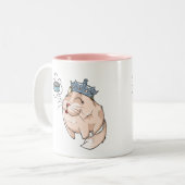 Posh Kitty Dreaming of Caviar Zweifarbige Tasse (Vorderseite Links)