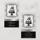 Posh Lace Wedding Cake Bakery Business Cards Visitenkarte (Vorne/Hinten)