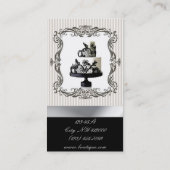 Posh Lace Wedding Cake Bakery Business Cards Visitenkarte (Rückseite)