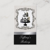 Posh Lace Wedding Cake Bakery Business Cards Visitenkarte (Vorderseite)