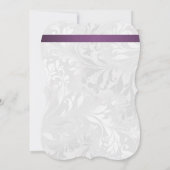 Posh Lila Diamond Bow & Damask Sweet 16 Einladung (Rückseite)