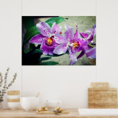 Posh Lila Orchids Poster (Küche)