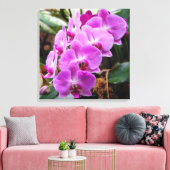 Posh Lila Orchids Stretched Canvas Print Leinwanddruck (Insitu (Wohnzimmer))