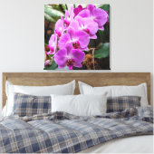 Posh Lila Orchids Stretched Canvas Print Leinwanddruck (Insitu (Schlafzimmer))