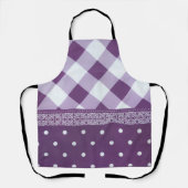 Posh Lila Tartan Kariert Schürze (Vorderseite)