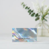 Posh Luxury Opal Iridescent Style Visitenkarte (Stehend Vorderseite)