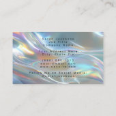 Posh Luxury Opal Iridescent Style Visitenkarte (Rückseite)