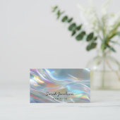 Posh Luxury Opal Iridescent Style Visitenkarte (Stehend Vorderseite)